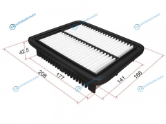 ST-16546-6A0A0 Фильтр воздушный MITSUBISHI PAJERO IO 1.1 H5A 95-98MINICA 6.6 H4 98-PAJERO MINI 0.7 94-