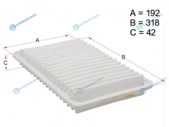HSAF0041 Фильтр воздушный TOYOTA HIGHLANDERKLUGERHARRIERRX330 12AZ13MZ01-06