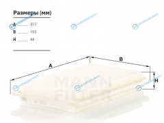 C32003 Фильтр воздушный TOYOTA HIGHLANDERKLUGERHARRIERRX330 12AZ13MZ01-06