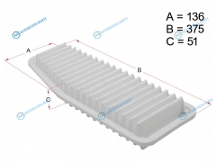 HSAF0051 Фильтр воздушный TOYOTA RAV4 00-05ALPHARD 02-08ESTIMA 00-06