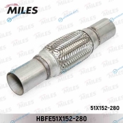 HBFE51X152-280 Труба гофрированная с патрубками и внутр. плетением 51X152-280 (BOSAL 265-707) HBFE51X152-280