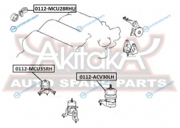 0112-MCU35RH Подушка двигателя | прав