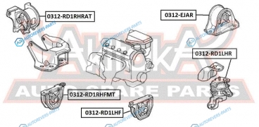 0312-RD1LHF Подушка двигателя МТ | перед лев