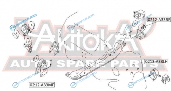 0212-A33MF Подушка двигателя | перед правлев