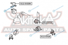 0112-SV32R Подушка двигателя | зад правлев