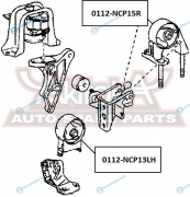 0112-NCP15R Подушка двигателя | зад правлев