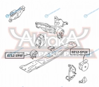 0712-SY4F Подушка двигателя | перед правлев