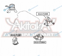 0112-CT190F Подушка двигателя 2C | перед правлев