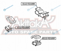 0112-FZJ105F Подушка двигателя 1HDT1HZ | перед правлев
