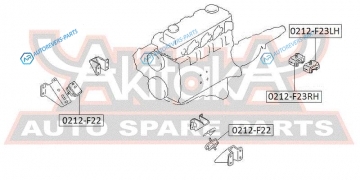 0212-F22 Подушка двигателя | перед правлев