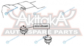 0112-JZS160F Подушка двигателя | перед правлев