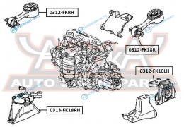 0312-FK18LH Подушка двигателя | лев