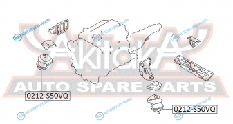 0212-S50VQ Подушка двигателя VQ35DE | прав
