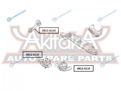 0812-G11R Подушка двигателя | зад правлев