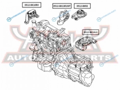 0512-BK16RH Подушка двигателя | прав