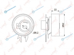 PB-1136 Ролик натяжной ремня ГРМ