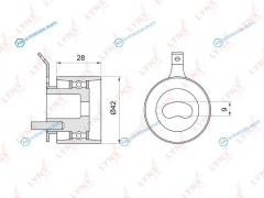 PB-1012 Ролик натяжной ремня ГРМ