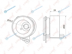PB-1019 Ролик натяжной ремня ГРМ