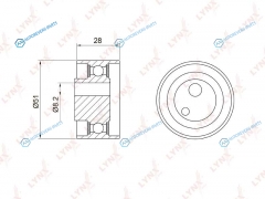 PB-1058 Ролик натяжной ремня ГРМ