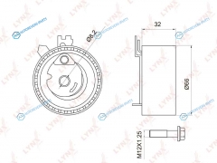 PB-1053 Ролик натяжной ремня ГРМ