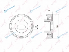 PB-1022 Ролик натяжной ремня ГРМ