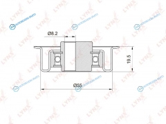 PB-1035 Ролик натяжной ремня ГРМ