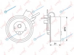 PB-1187 Ролик натяжной ремня ГРМ
