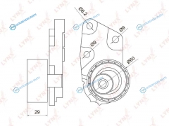 PB-1074 Ролик натяжной ремня ГРМ
