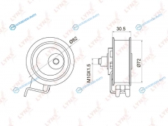 PB-1011 Ролик натяжной ремня ГРМ
