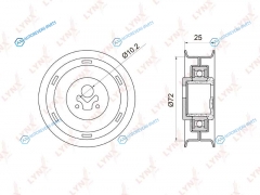 PB-1002 Ролик натяжной ремня ГРМ