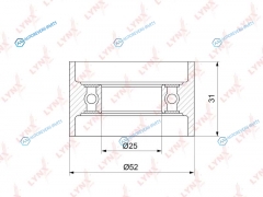 PB-3041 Ролик обводной ремня ГРМ