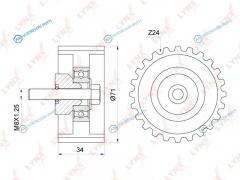 PB-3131 Ролик обводной ремня ГРМ