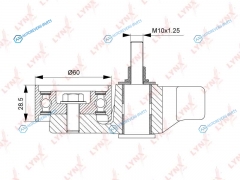 PB-1252 Ролик натяжной ремня ГРМ