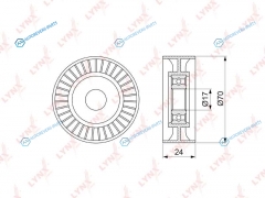 PB-5129 Ролик натяжной приводного ремня