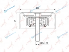 PB-7205 Ролик обводной приводного ремня