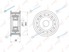 PB-7001 Ролик обводной приводного ремня