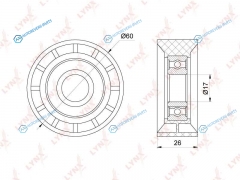 PB-5272 Ролик натяжной приводного ремня