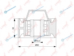 PB-7172 Ролик обводной приводного ремня