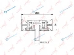 PB-7124 Ролик обводной приводного ремня