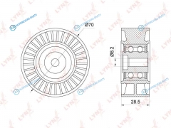 PB-7153 Ролик обводной приводного ремня
