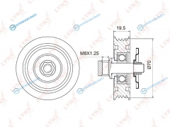 PB-5034 Ролик натяжной приводного ремня