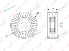 PB-5313 Ролик натяжной приводного ремня