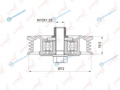 PB-5043 Ролик натяжной приводного ремня