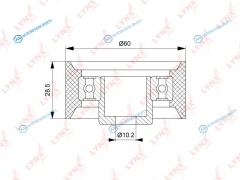 PB-7257 Ролик обводной приводного ремня
