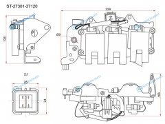 ST-27301-37120 Катушка зажигания HYUNDAI SANTA FE 01-06 (модуль)
