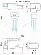 ST-27301-38020 Катушка зажигания HYUNDAI SONATA 01-SANTA FE 00-KIA SORENTO FY 02-