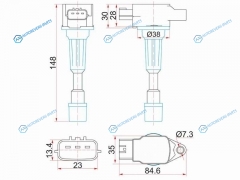 ST-ZJ20-18-100 Катушка зажигания MAZDA 2 07-MAZDA 3 1.6 07-