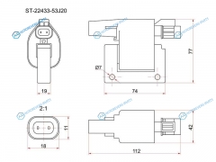 ST-22433-53J20 Катушка зажигания NISSAN ALMERA TINO V10SUNNY B15 SR20GA14CA16