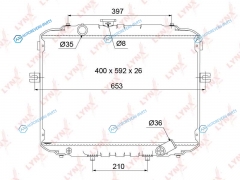 RB-1060 Радиатор охлаждения паяный MT