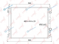 RM-1026 Радиатор охлаждения двигателя